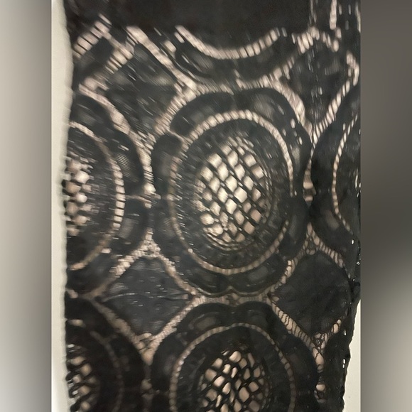 Lac Bleu Black Lace MIDI Dress Size Medium - Picture 8 of 14